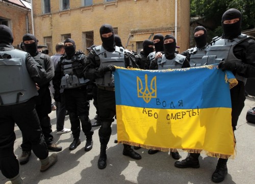 I am now dead, but my spirit will live on, in Ukraine -- Freedom of Death -- Azov Battalion swearing in ceremony