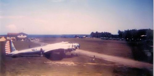 This is a B-17D on Iba Field, Luzon province, the Philippines, in Oct 1941. Clearly shown are the lack of .50 Caliber tail guns or powered gun turrets of later model B-17s. This lack of armament made these bombers easy prey for A6M Zero fighters.