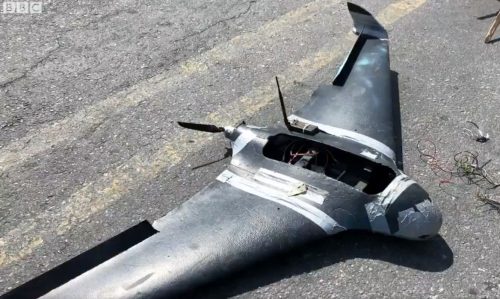 This is the bootleg 3D printed version of the Russian Elevon drone used by Syrian Rebels