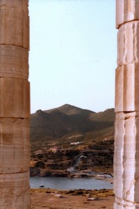 View from the temple at Sunion, at the tip of the Attic peninsula
