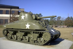 E13-13R1 Flame Tank on display at Ft Jackson 