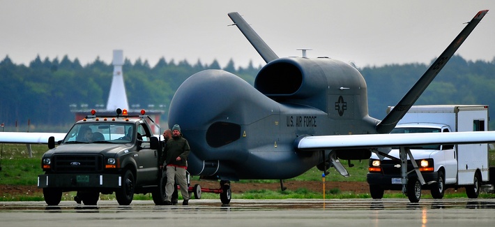 <strong>The U.S. Air Force has deployed two of the unarmed Global Hawk aircraft to Japan for the first time at Misawa Air Base in northern Japan.  This move greatly enhances the U.S. military’s efforts to monitor nuclear activities in North Korea, Chinese naval operations in the region and respond to natural disasters and assist in humanitarian aid operations.</strong>