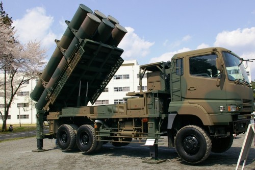 JGSDF Type88 Anti-ship cruise missile in truck mobile launcher.  Batteries of which are to be deployed to the Southern Ryukyus islands.