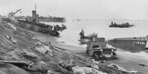 LST & LVT on Iwo Jima beach