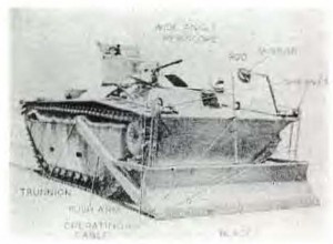 Prototype LVT(A)1 with Bulldozer Blade Kit