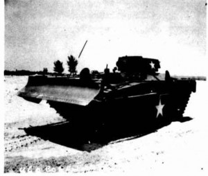 LVT(A)4 Amphibious Tank with Bulldozer Kit Installed