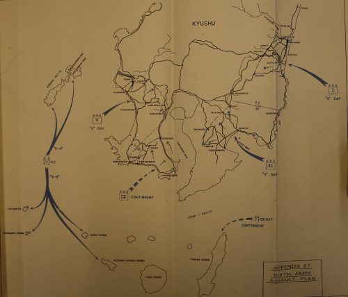 Map of the 6th Army Operation Olympic Assault Plan