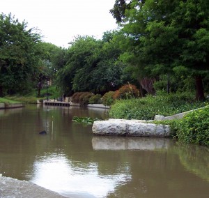 A quiet reach of the upper Riverwalk, Sunday, May 25th