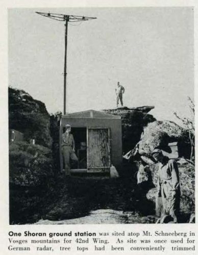 This is a photograph of a Shoran radar beacon ground station taken from page 48, RADAR, Number 10, 30 June 1945, Office of the Air Communications Officer HQ Air Forces Wash D.C.