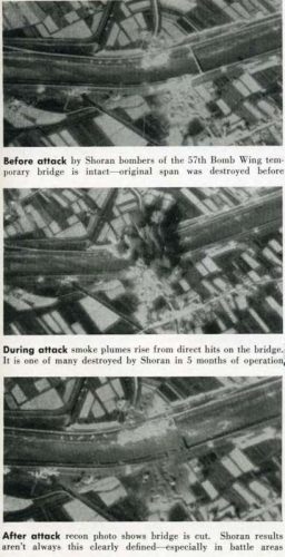 This before, during and after series of a Shoran bridge strike photos is from Pg 53 from Radar Magazine No 10. 