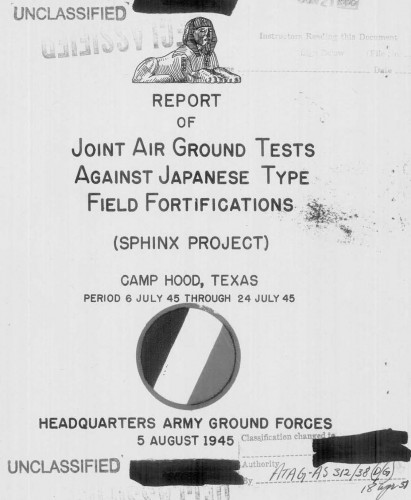 The Sphinx Report coverpage for the Camp Hood Exercises