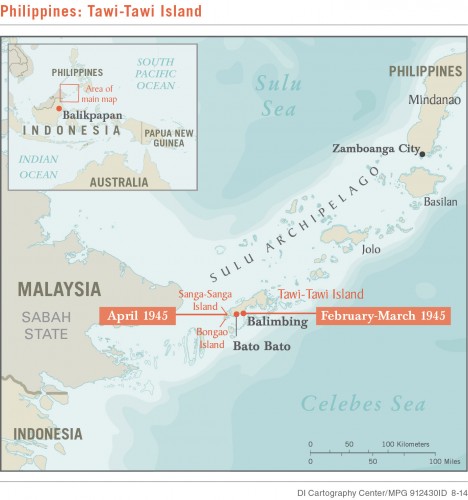 <strong>Field Unit 12 Sulu Archipelago Ops Map, Feb-Apr 1945 </strong> -- Studies in Intelligence Vol 58, No. 3 (September 2014)